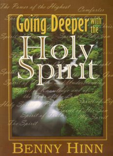 Going deeper with the holy spirit
