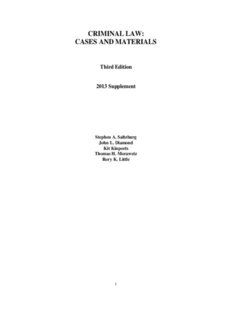 Criminal laws, cases and materials