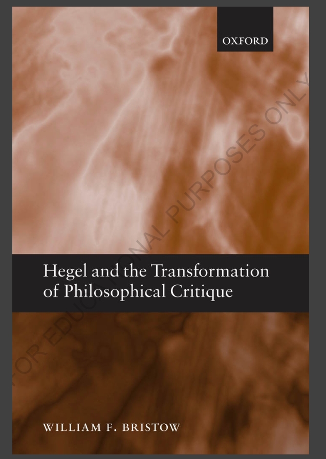 Hegel and the Transformation of Philosophical Critique