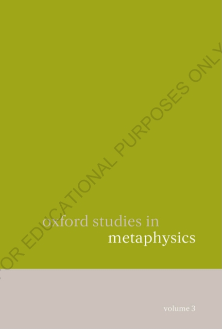 OXFORD STUDIES IN METAPHYSICS