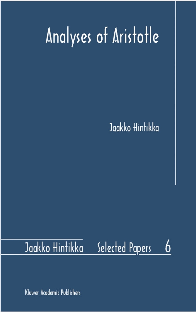 ANALYSES OF ARISTOTLE
