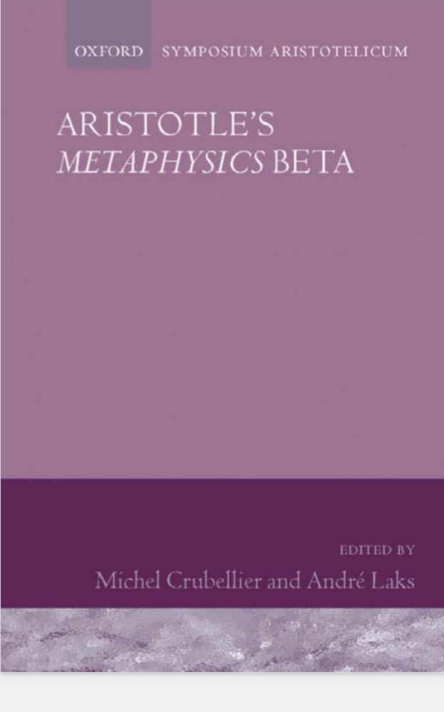 Aristotle: Metaphysics Beta